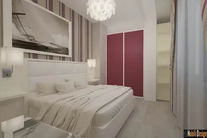 Contemporary indoor design hotel room concept