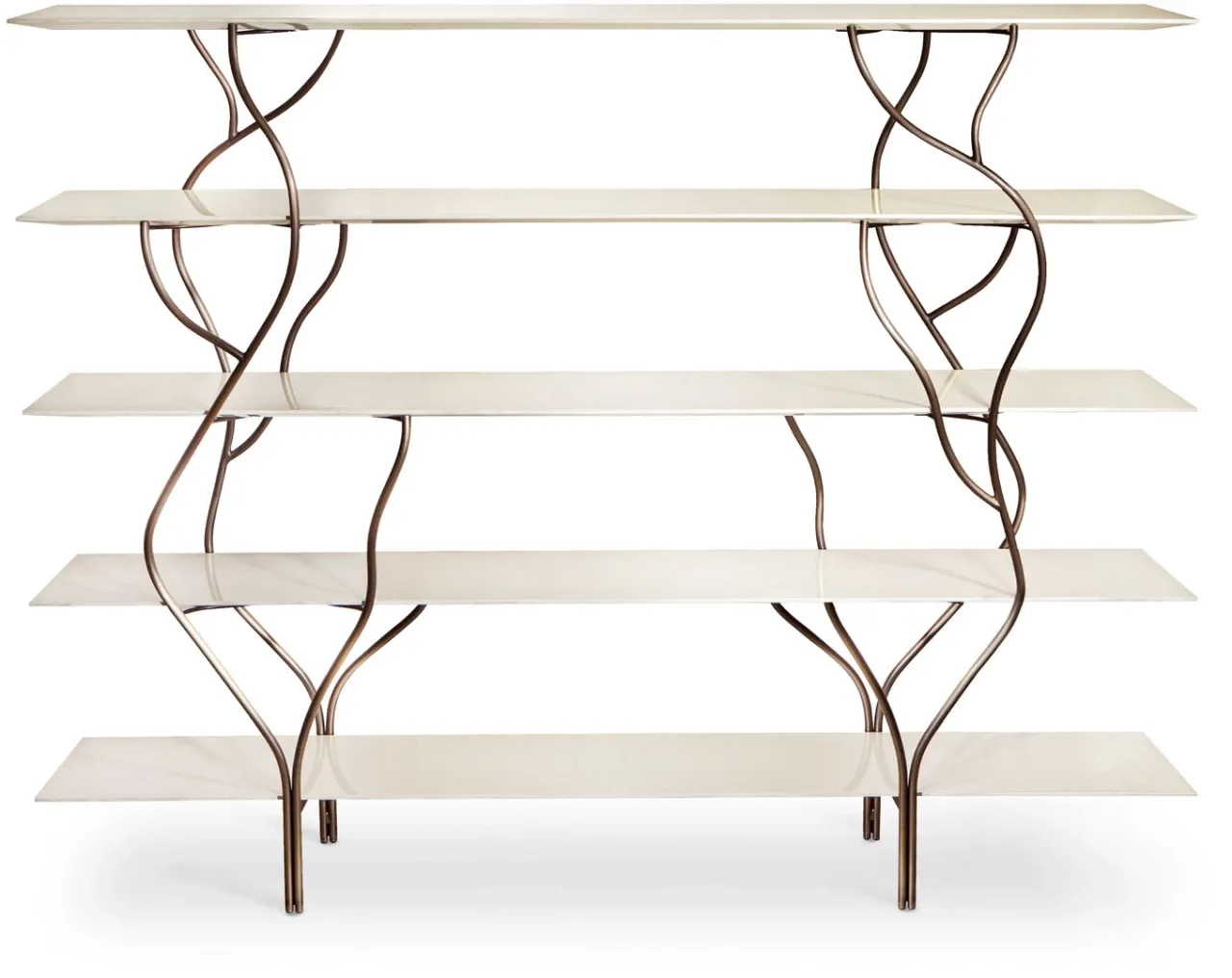 Albero Bookcase by Cantori, modern bookshelf on a wrought iron structure